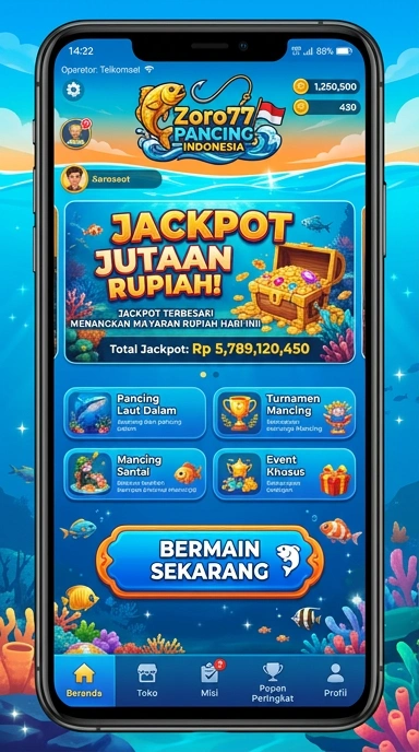 Layar utama zoro77 — antarmuka bersih setelah instalasi